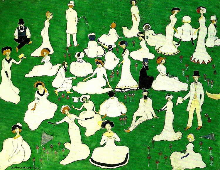 Kazimir Malevich relaxing oil painting image